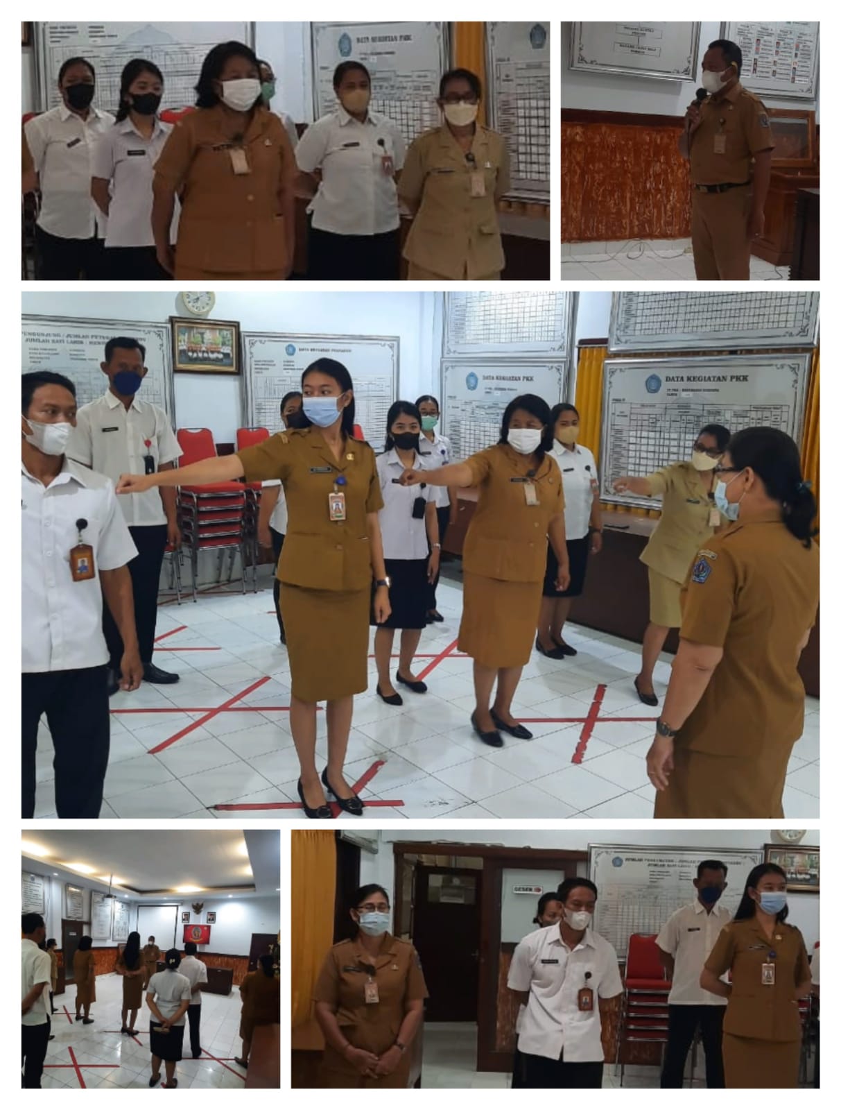 Apel pagi disiplin aparatur (ASN dan Non ASN) di Kelurahan Sumerta