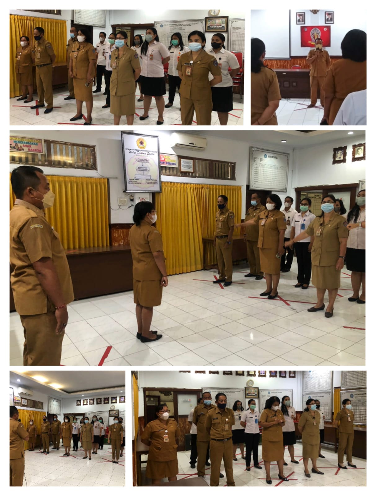 Apel pagi disiplin aparatur (ASN dan Non ASN) di Kantor Lurah Sumerta