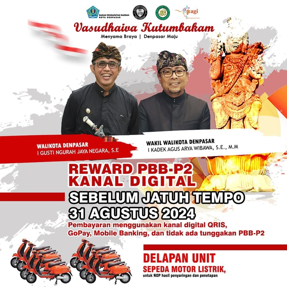 Apresiasi dari Pemerintah Kota Denpasar melalui Badan Pendapatan Daerah bekerjasama dengan Bank BPD 