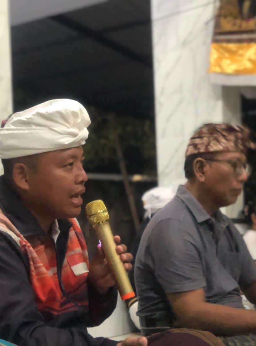 Sosialisasi penyelenggaraan persiapan pemilihan calon kepala lingkungan di banjar Buaji Saei