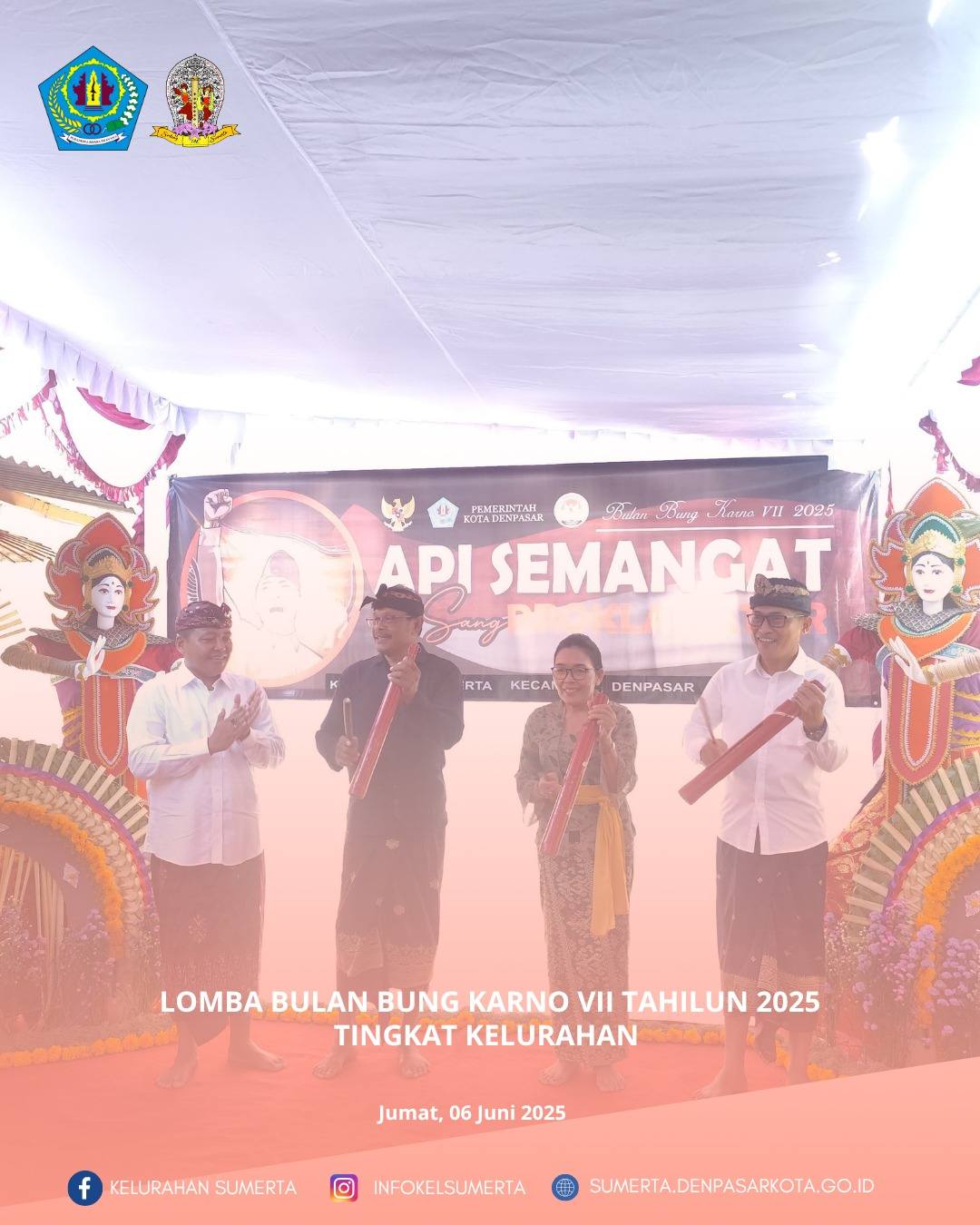 Bulan Bung Karno VII di Kelurahan Sumerta, Kecamatan Denpasar Timur, Kota Denpasar Tahun 2025 yang d