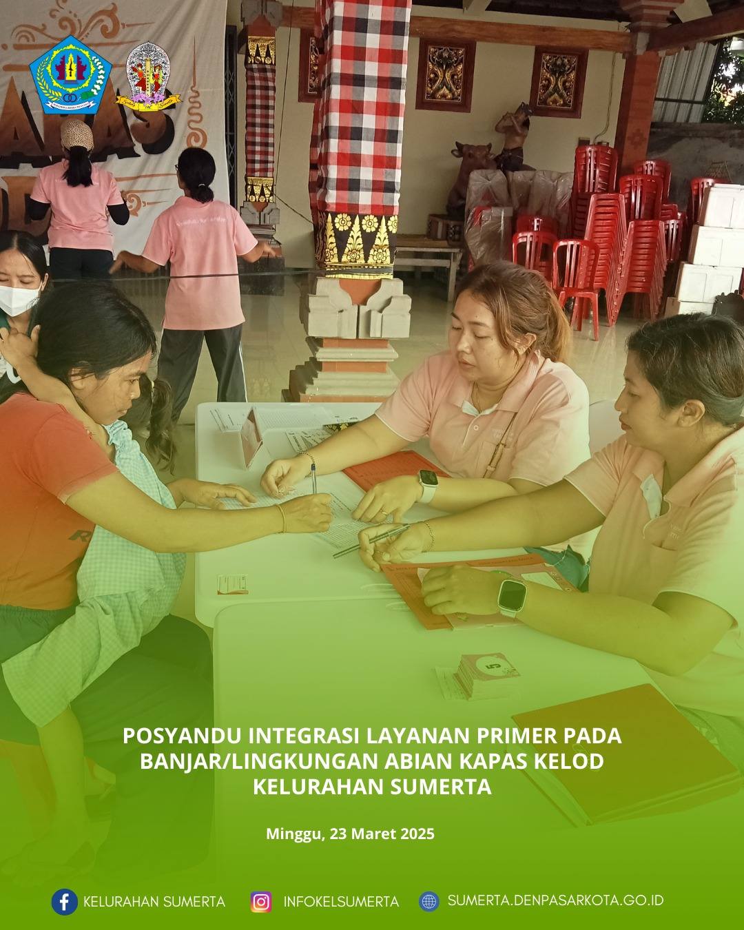 Pemantauan kondisi kesehatan melalui kegiatan posyandu Integrasi Layanan Primer (ILP) bagi seluruh s