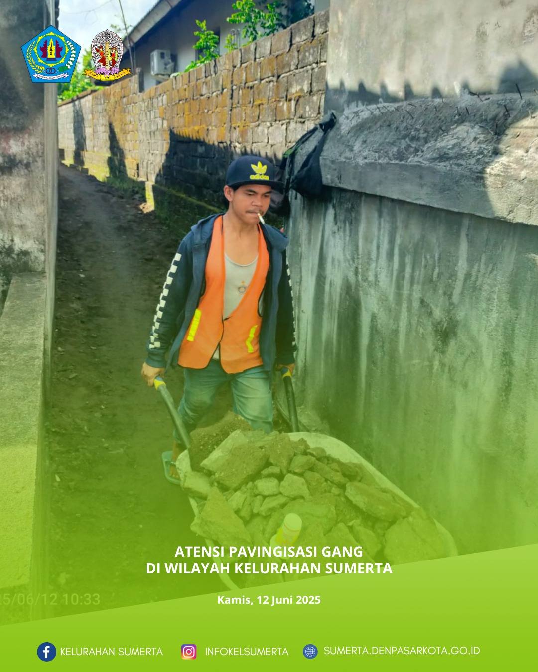 Pemantauan secara berkala dan berkelanjutan pelaksanaan pekerjaan penataan lingkungan (pavingisasi) 