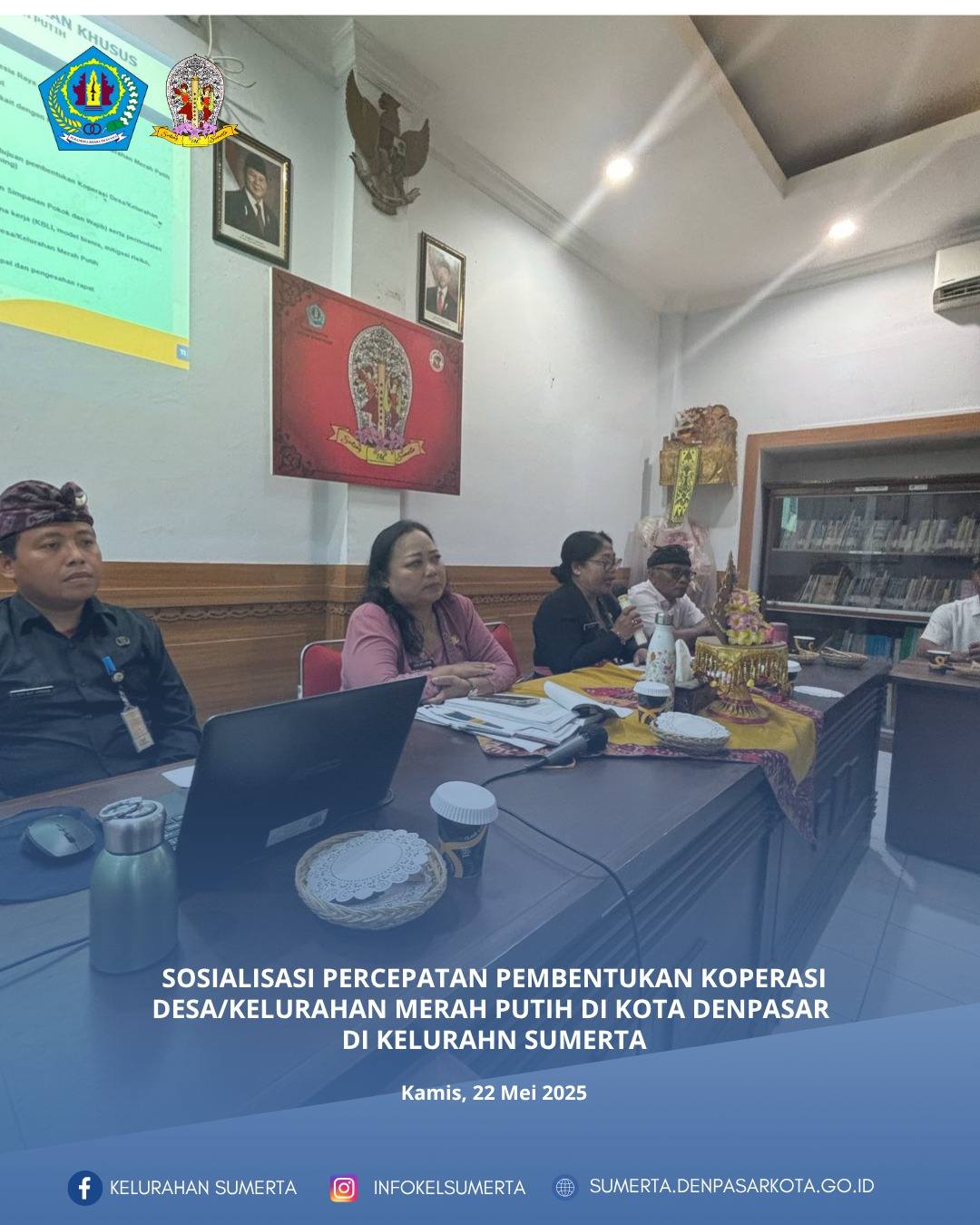 Sosialisasi percepatan pembentukan koperasi Desa/Kelurahan merah  putih di Kota Denpasar bersama  na