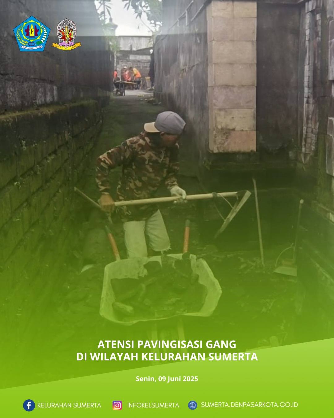 Pemantauan secara berkala dan berkelanjutan pelaksanaan pekerjaan penataan lingkungan (pavingisasi) 