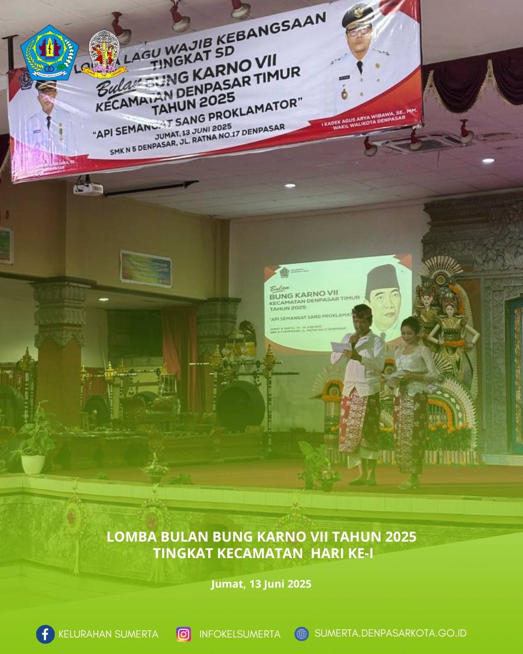 Hari 1 (pertama) Partisipasi peserta lomba dalam rangka peringatan Bulan Bung Karno ke VII tingkat K