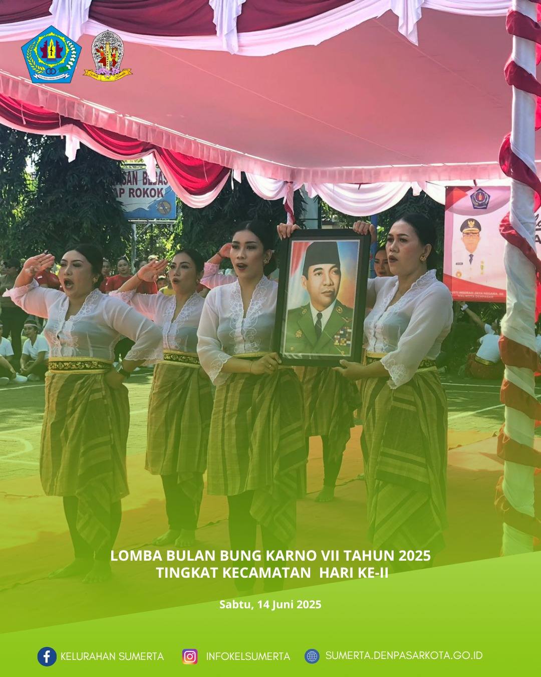 Hari 2 (Kedua) Partisipasi peserta lomba dalam rangka peringatan Bulan Bung Karno ke VII tingkat Kec