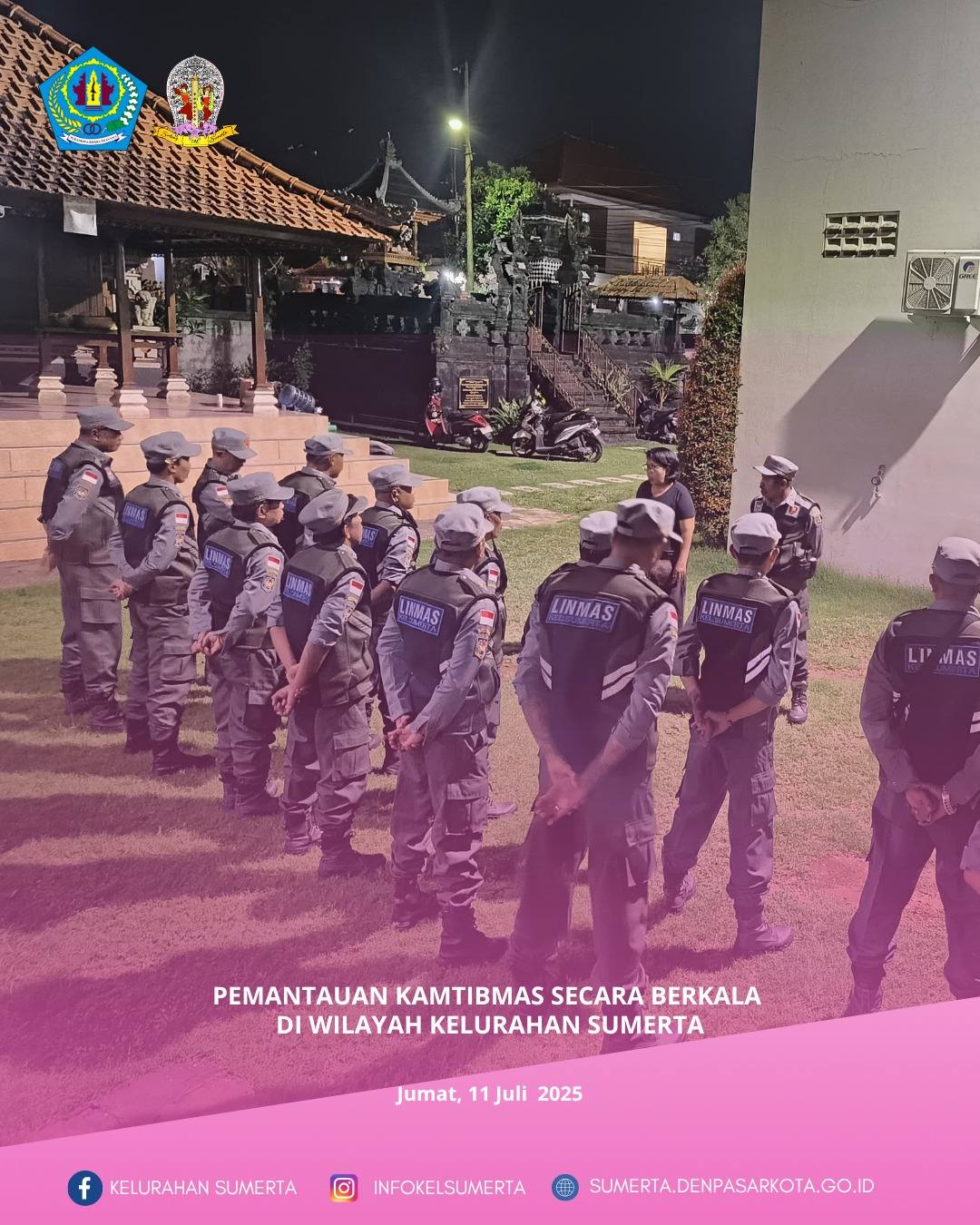 Patroli monitoring Kamtibmas kewilayahan di areal pelaksanaan PKB ke- 47 Tahun 2025 Taman Budaya Art