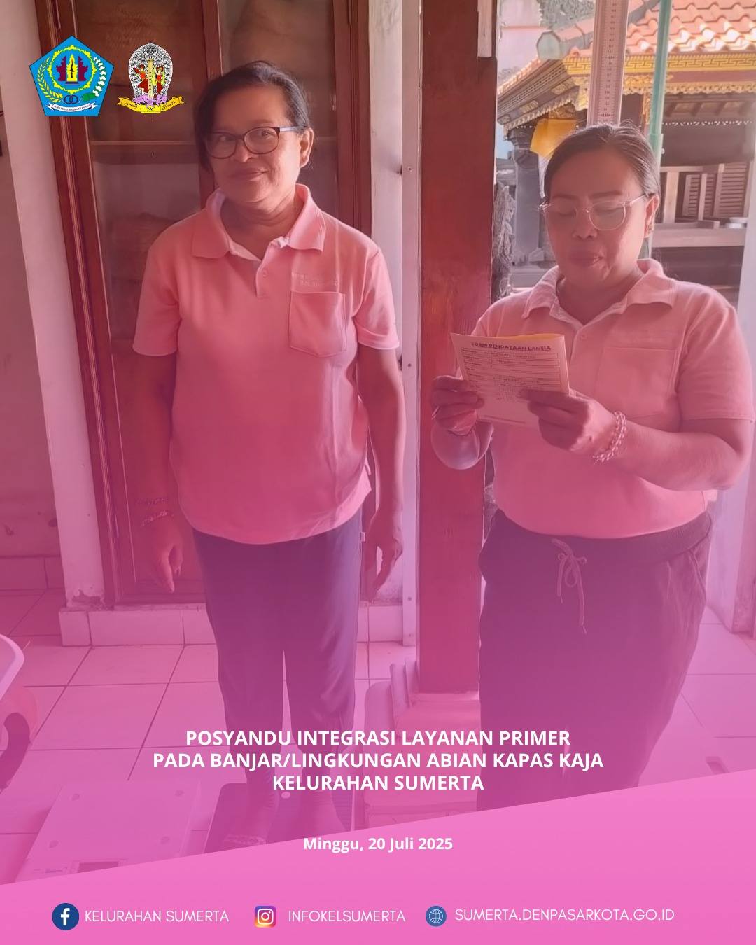 Pemantauan kondisi kesehatan melalui kegiatan posyandu Integrasi Layanan Primer (ILP) bagi seluruh s