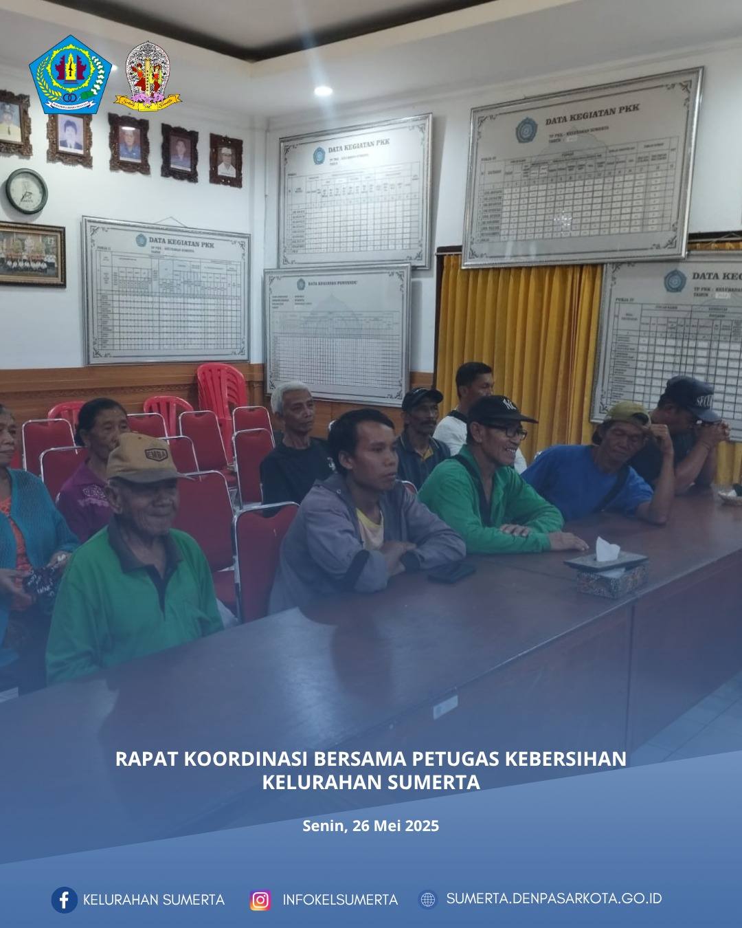 Rapat koordinasi persiapan Festival Seni dan Budaya Kelurahan Sumerta tahun 2025 bersama petugas keb