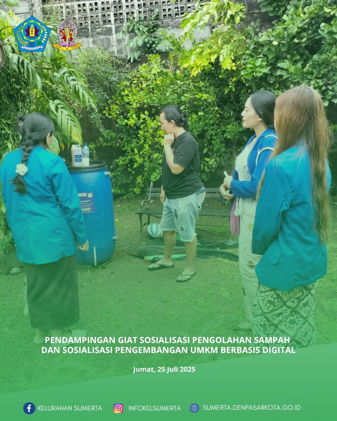 Pendampingan giat sosialisasi pengolahan sampah plastik sesuai Surat Edaran Gubernur Bali Nomor 09 T