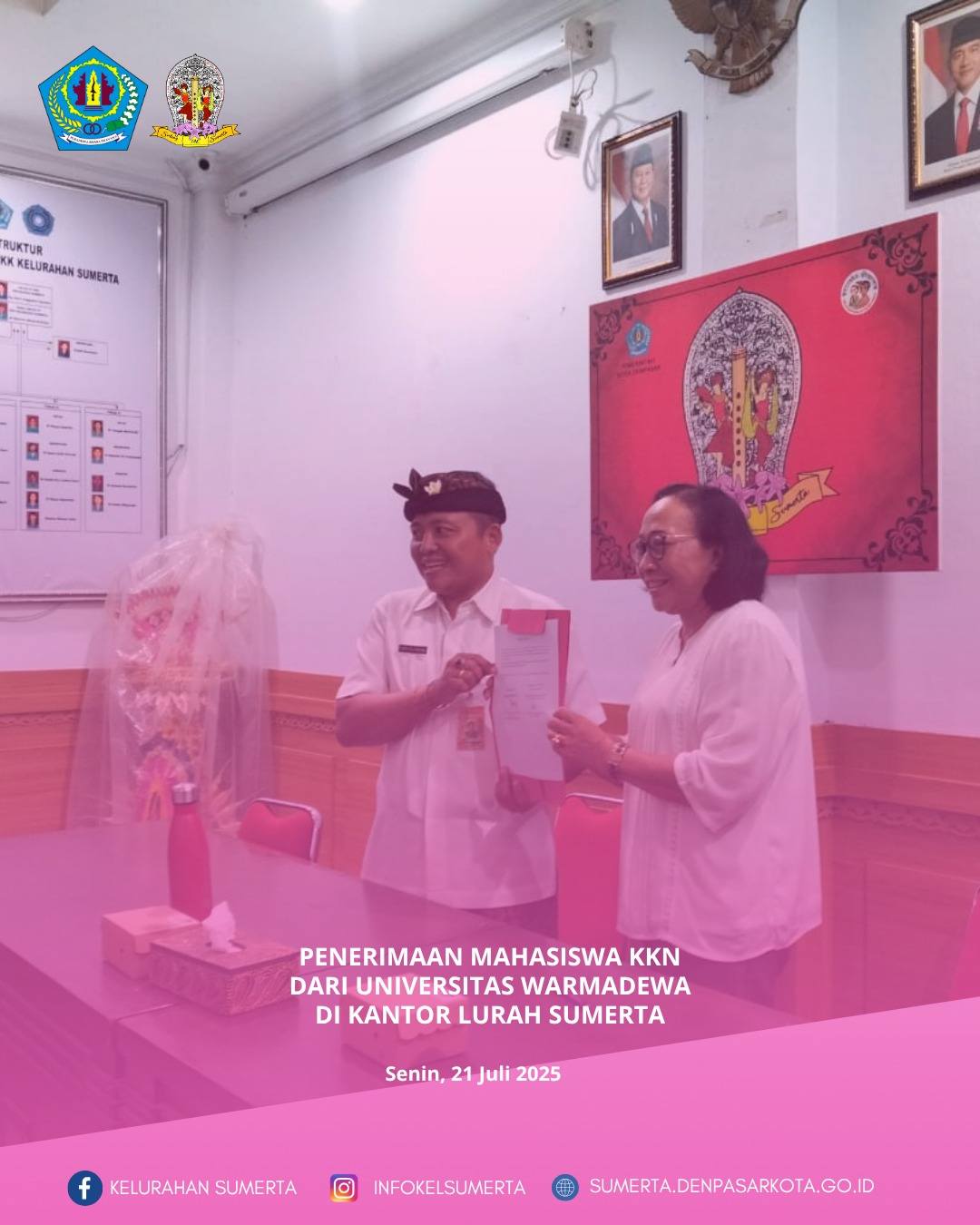 Penerimaan mahasiswa KKN - PMM II Universitas Warmadewa Tahun 2025