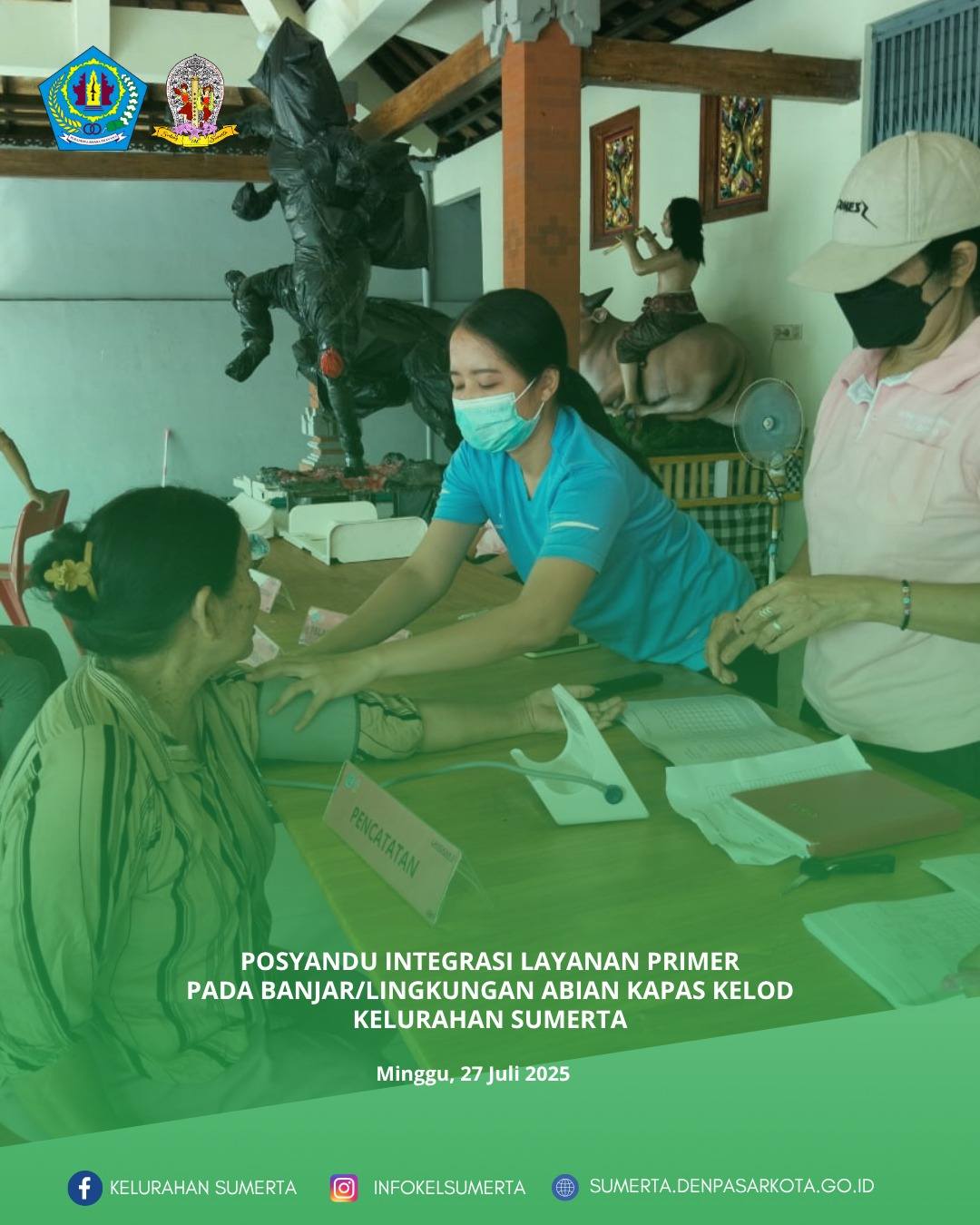 Pemantauan kondisi kesehatan melalui kegiatan posyandu Integrasi Layanan Primer (ILP) bagi seluruh s