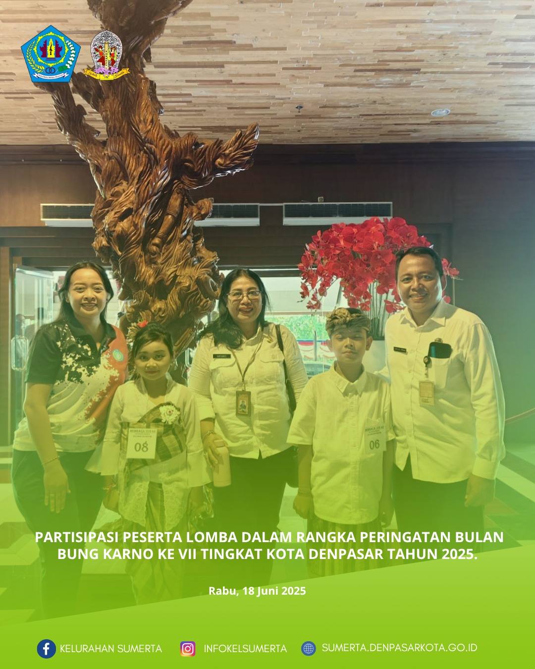 Partisipasi peserta lomba dalam rangka peringatan Bulan Bung Karno ke VII tingkat Kota Denpasar Tahu