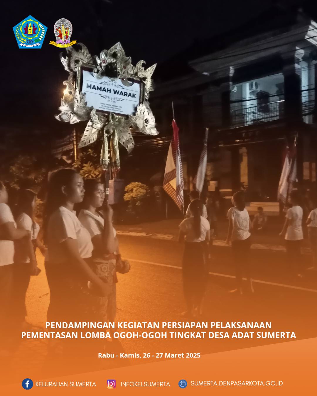 Pendampingan kegiatan persiapan pelaksanaan pementasan (gladi penampilan) partisipasi pada lomba ogo