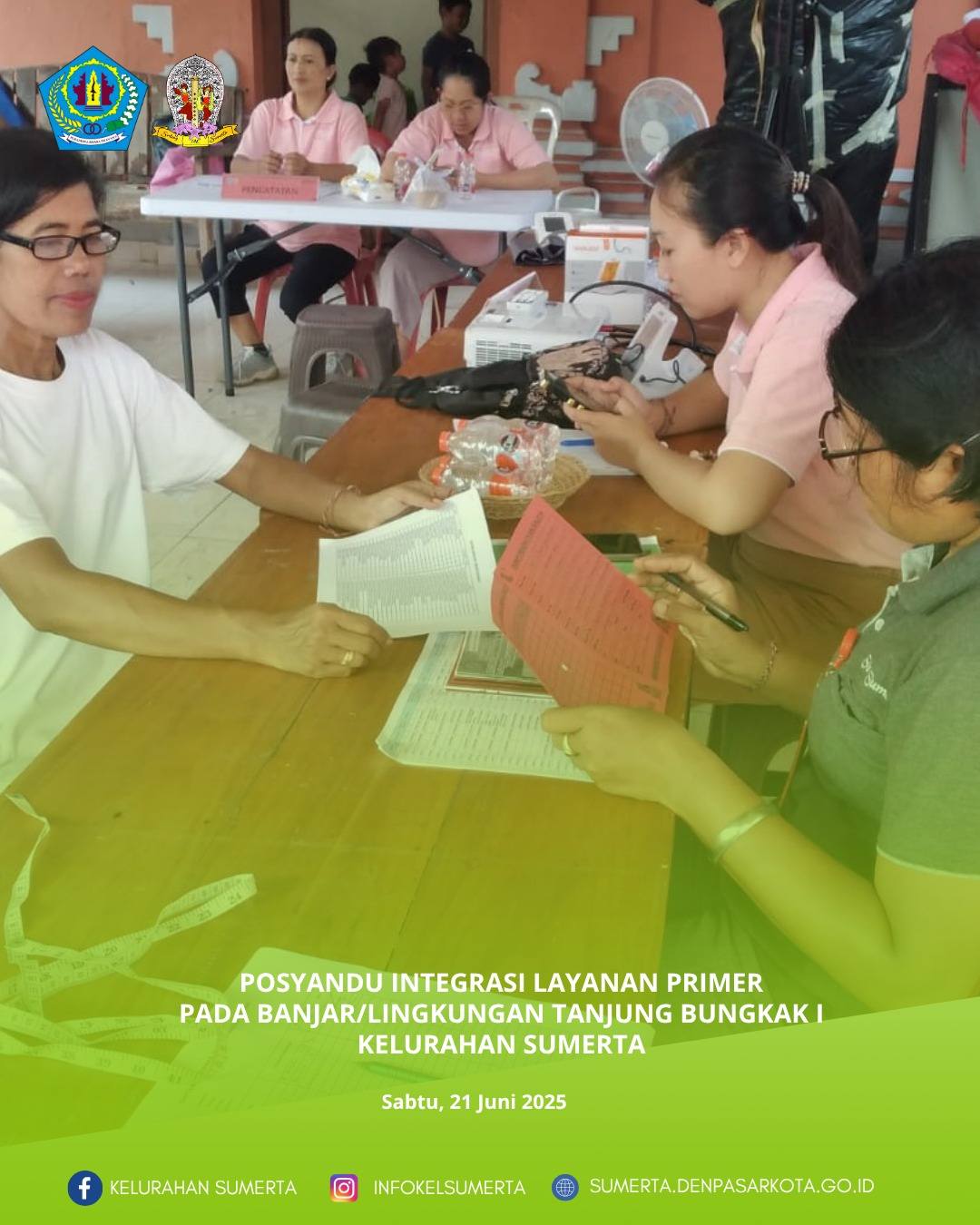 Pemantauan kondisi kesehatan melalui kegiatan posyandu Integrasi Layanan Primer (ILP) bagi seluruh s