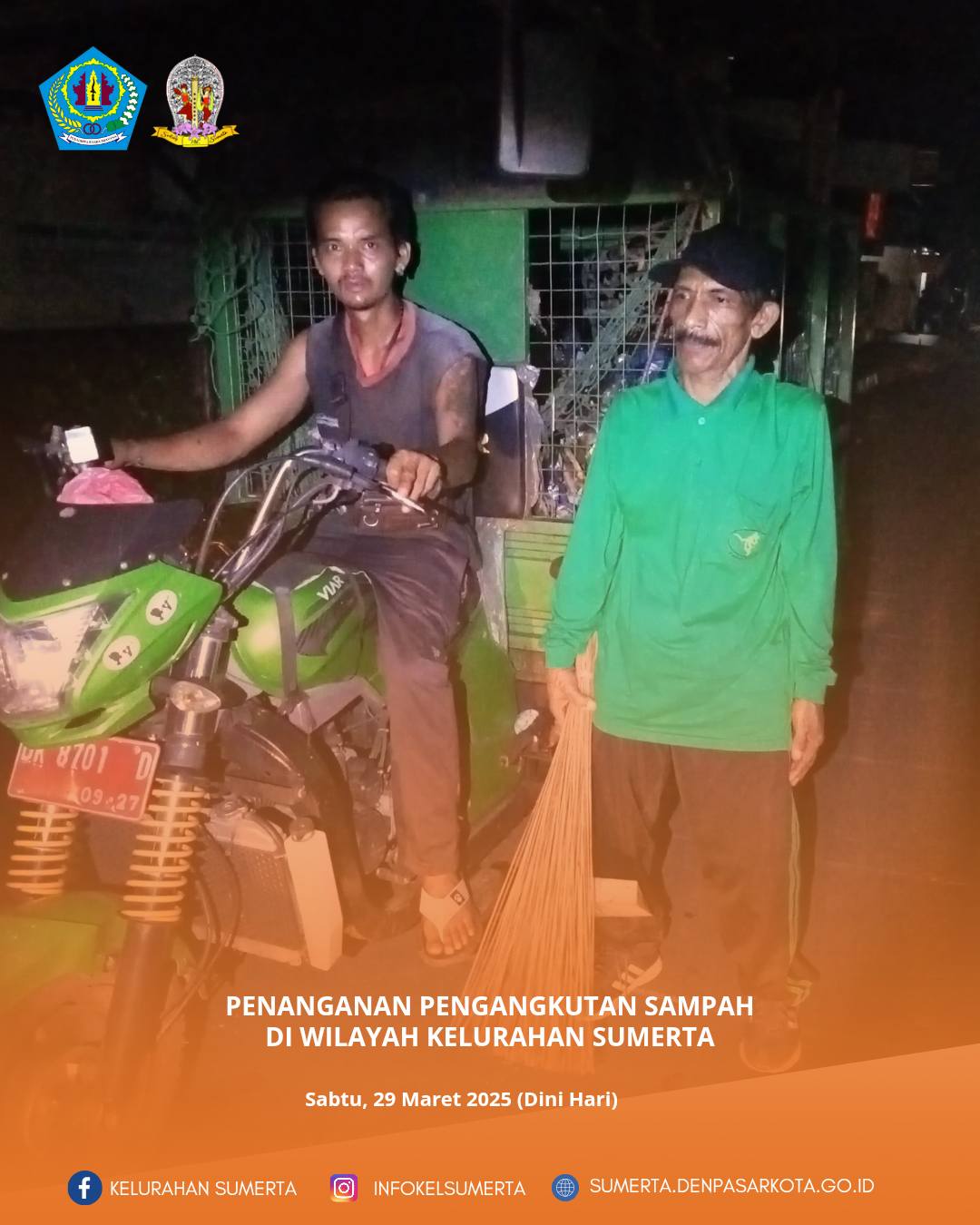 Penanganan pengangkutan sampah (non swakelola) di ruas jl. Nusa Indah dan sekitarnya pada wilayah Ke