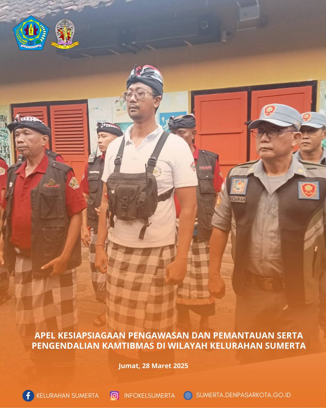 Apel barisan kesiapsiagaan pengawasan dan pemantauan serta pengendalian kamtibmas di wilayah Kelurah