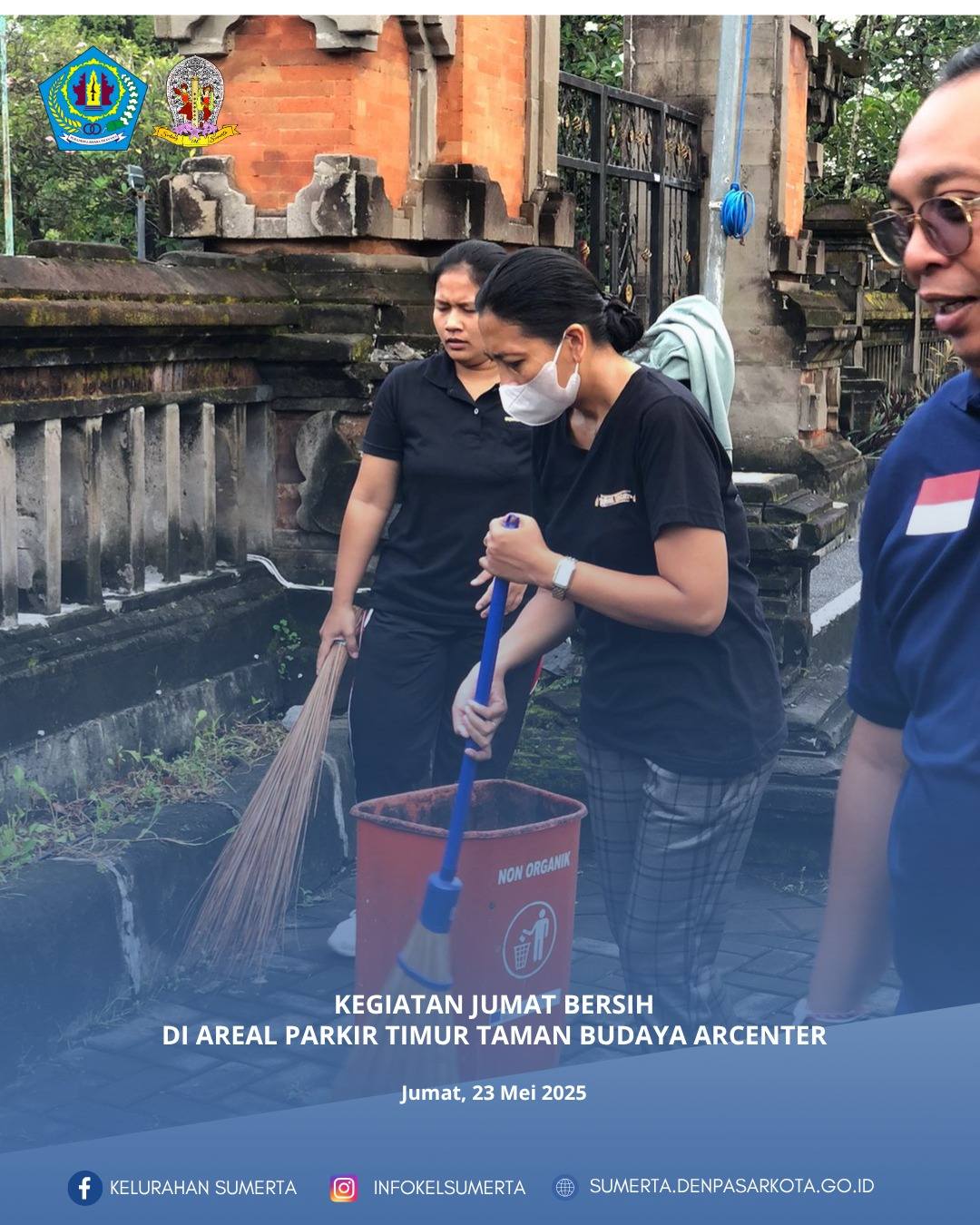 Penyelenggaraan kebersihan dan kenyamanan lingkungan melalui kegiatan jumat bersih lingkungan serta 