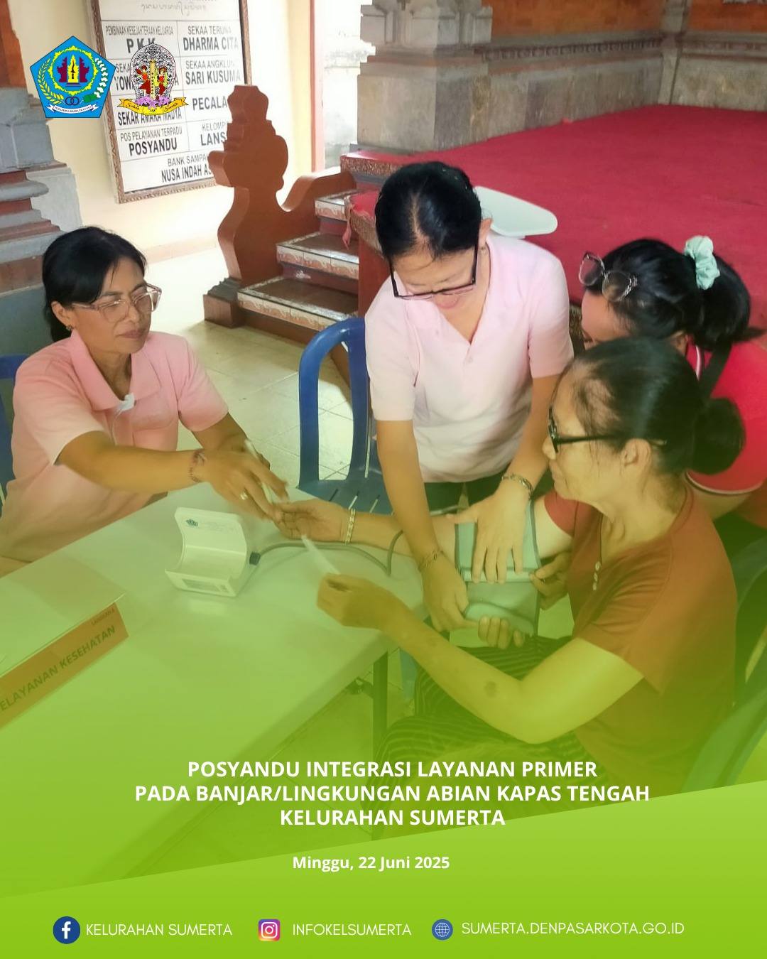 Pemantauan kondisi kesehatan melalui kegiatan posyandu Integrasi Layanan Primer (ILP) bagi seluruh s