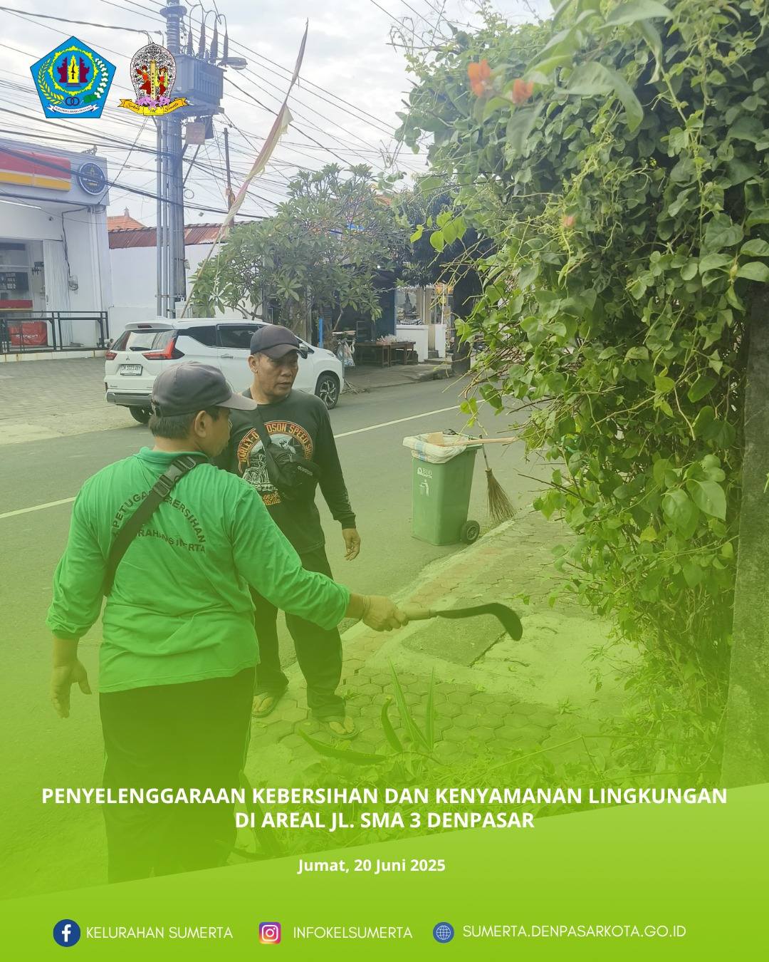 Penyelenggaraan kebersihan dan kenyamanan lingkungan melalui kegiatan jumat bersih lingkungan yang d