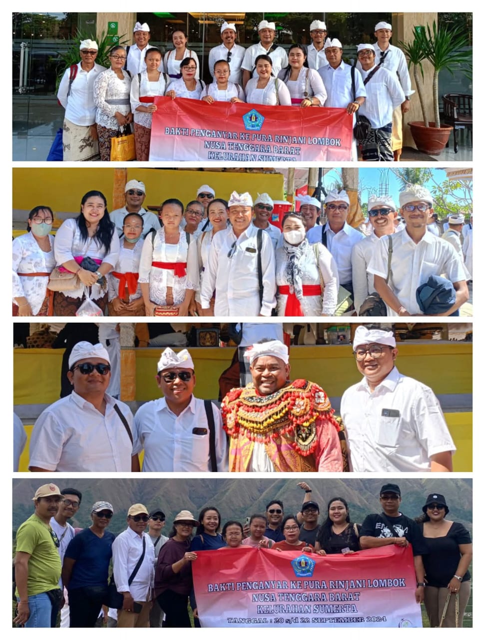 Dharma yatra saat Pujawali di Pura Penataran Agung Rinjani - Lombok, Nusa Tenggara Barat