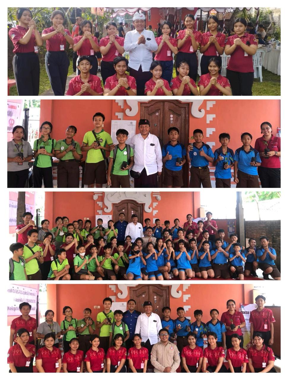 Sosialisasi literasi digital dan penyerahan bibit tanaman bagi siswa SD di Kelurahan Sumerta