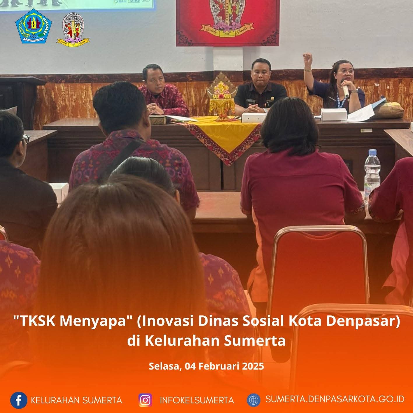 Edukasi pilar pilar sosial sekaligus program TKSK Menyapa (Tempat Aksebilitas Terpadu Semeton) SULIN