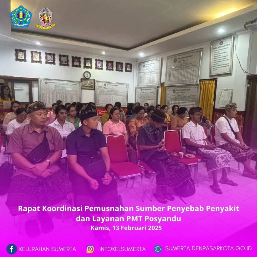 Rapat Koordinasi tentang Pemusnahan sumber penyebab penyakit dan layanan PMT Posyandu dan Lansia