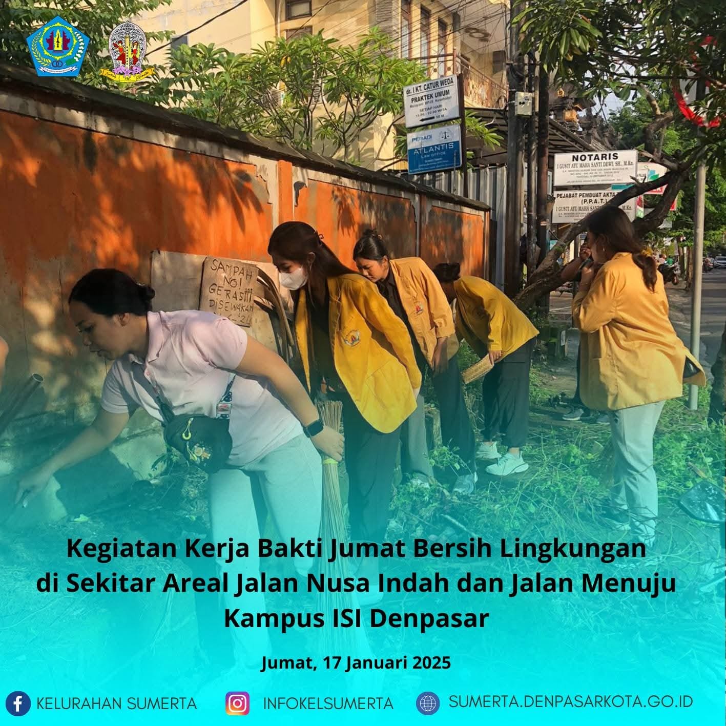  Penyelenggaraan kebersihan dan kenyamanan lingkungan melalui kegiatan jumat bersih lingkungan yang 