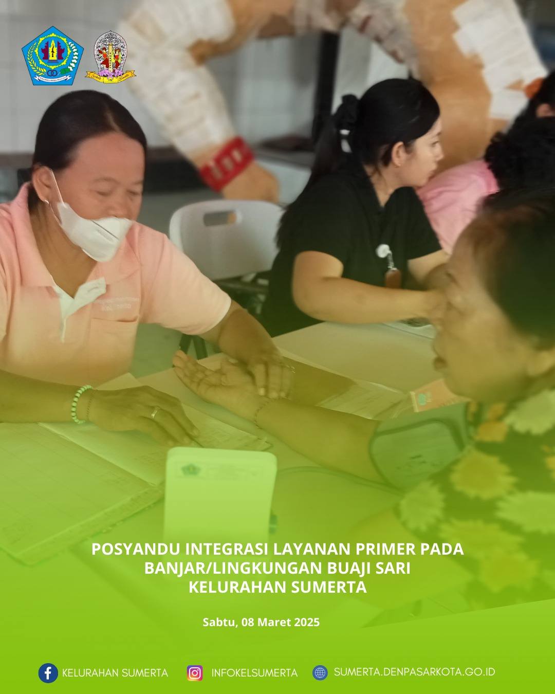 Pemantauan kondisi kesehatan melalui kegiatan posyandu Integrasi Layanan Primer (ILP) bagi seluruh s