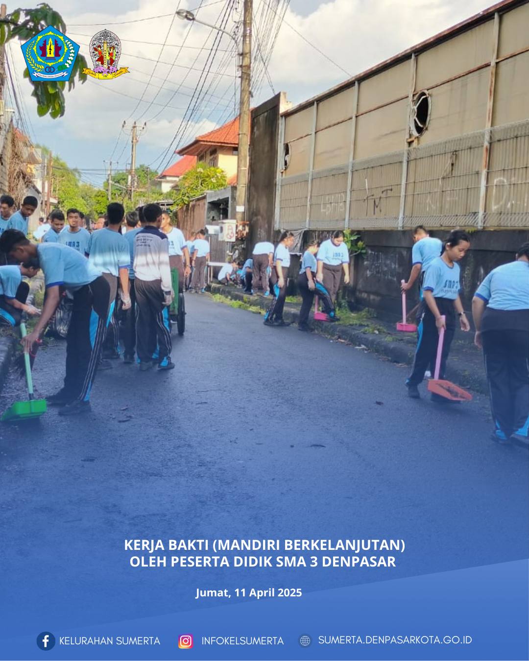 Kerja bakti (mandiri berkelanjutan) yg diakselerasi oleh Kepala Sekolah beserta Pendidik/tenaga pend