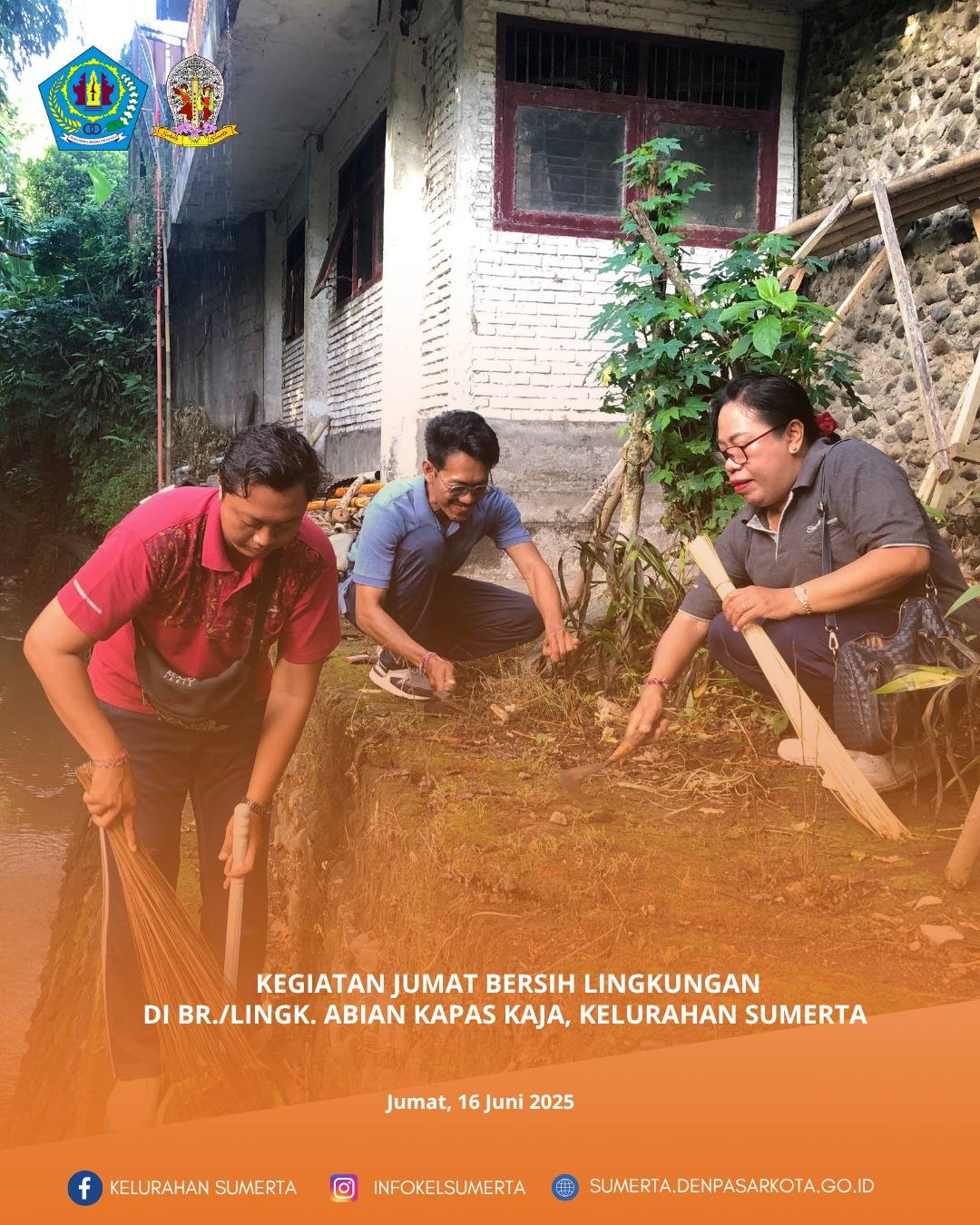  Penyelenggaraan kebersihan dan kenyamanan lingkungan melalui kegiatan jumat bersih lingkungan yang 