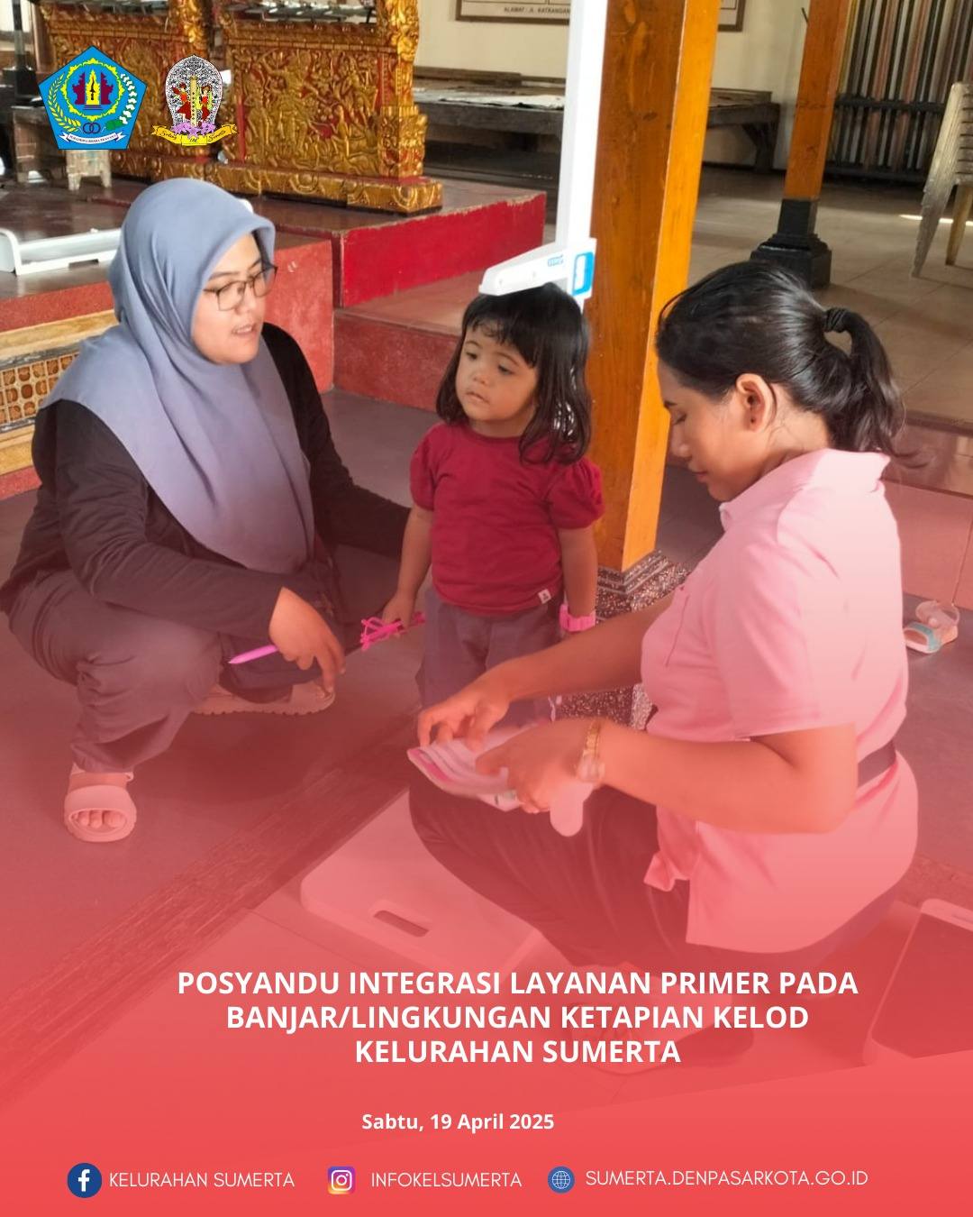 Pemantauan kondisi kesehatan melalui kegiatan posyandu Integrasi Layanan Primer (ILP) bagi seluruh s