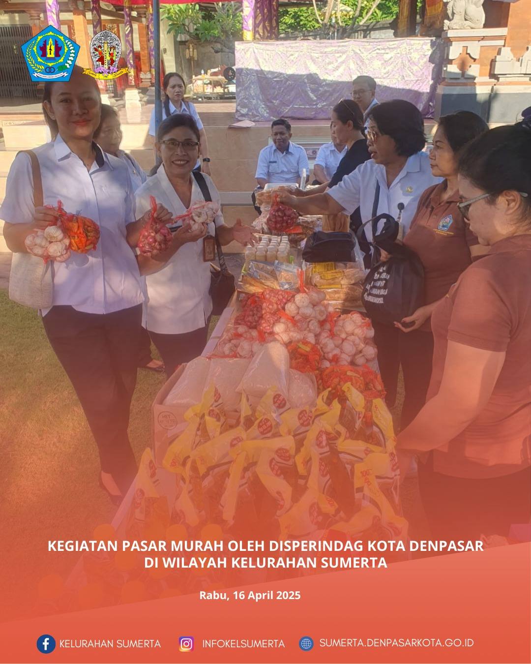 Kegiatan Pasar Murah Kota Denpasar dalam rangka menyambut Hari Raya Galungan dan Kuningan yang dilak