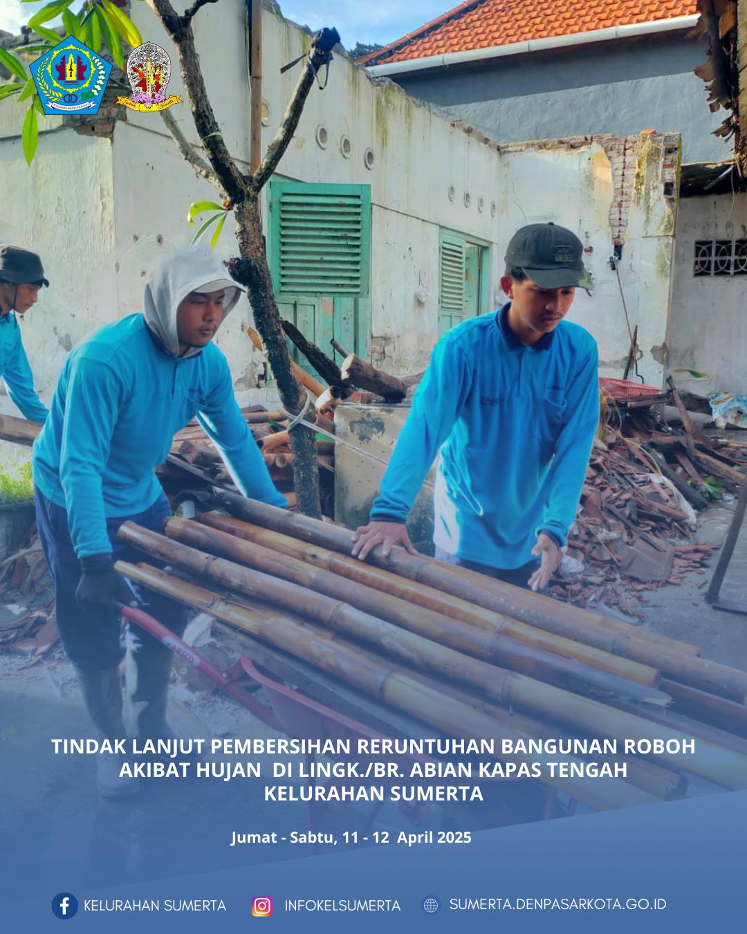 Partisipasi tindaklanjut dari Tagana Kota Denpasar fasilitasi Dinas Sosial Kota Denpasar melalui Kad