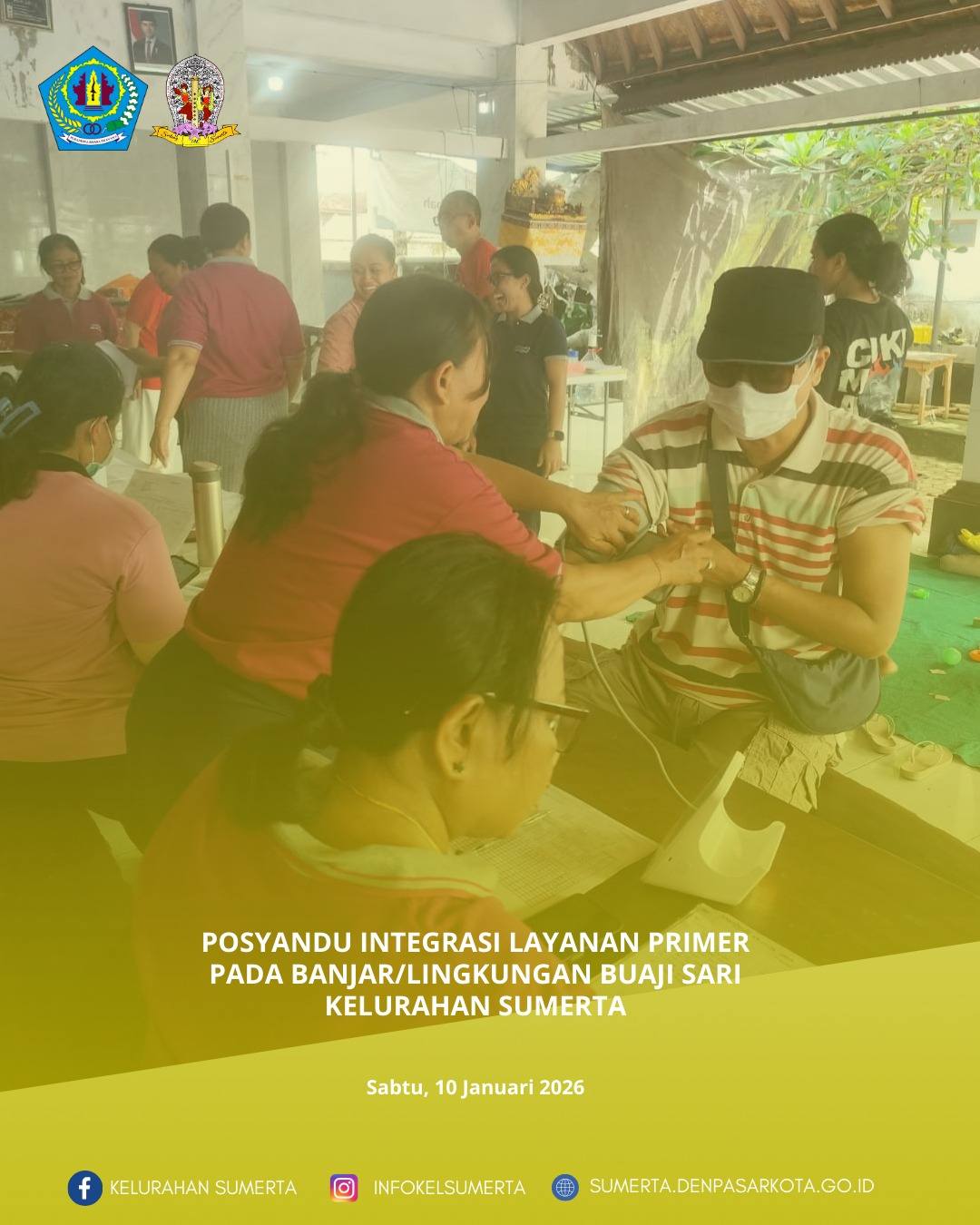 Pemantauan kondisi kesehatan melalui kegiatan posyandu Integrasi Layanan Primer (ILP) bagi seluruh s
