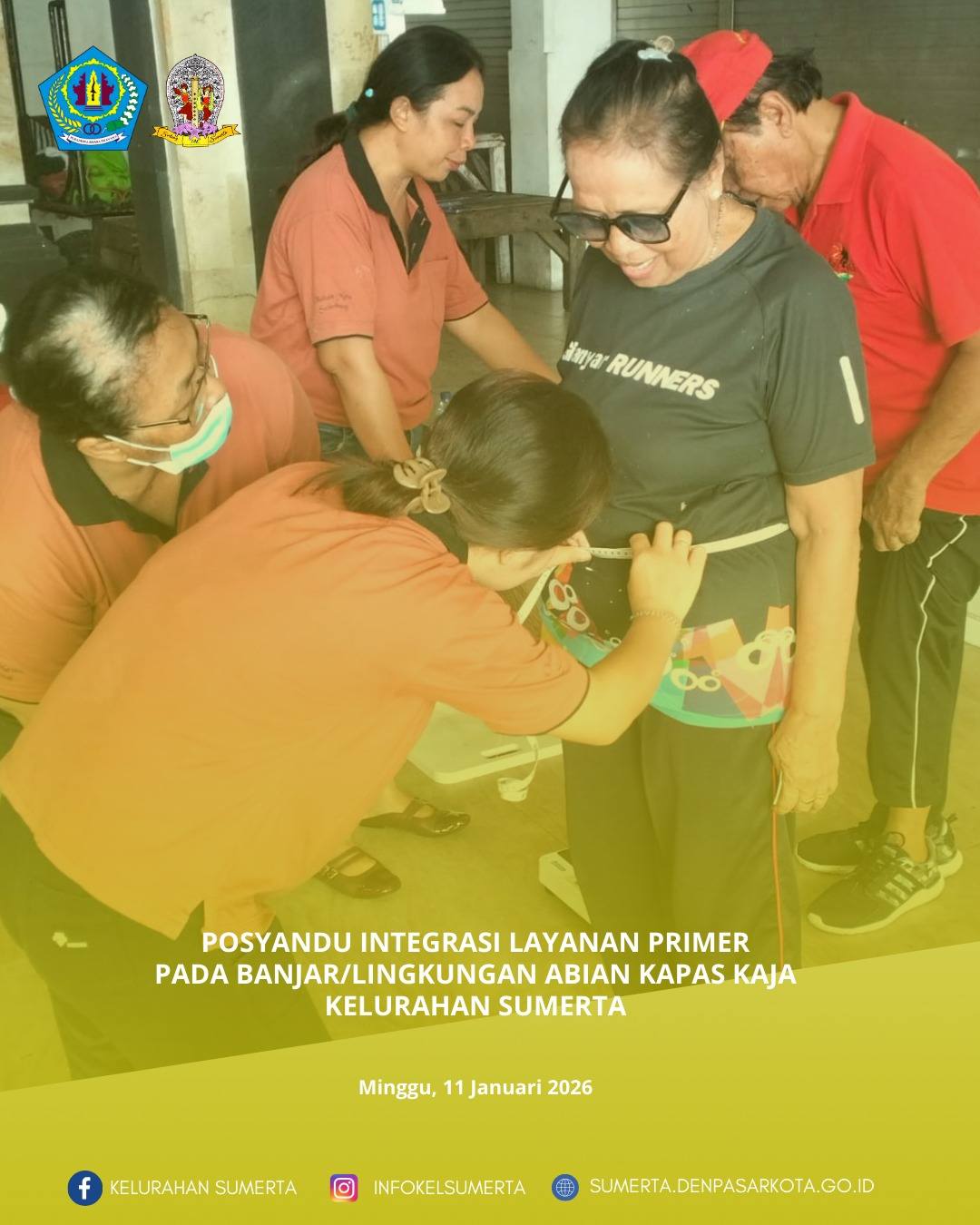 Pemantauan kondisi kesehatan melalui kegiatan posyandu Integrasi Layanan Primer (ILP) bagi seluruh s