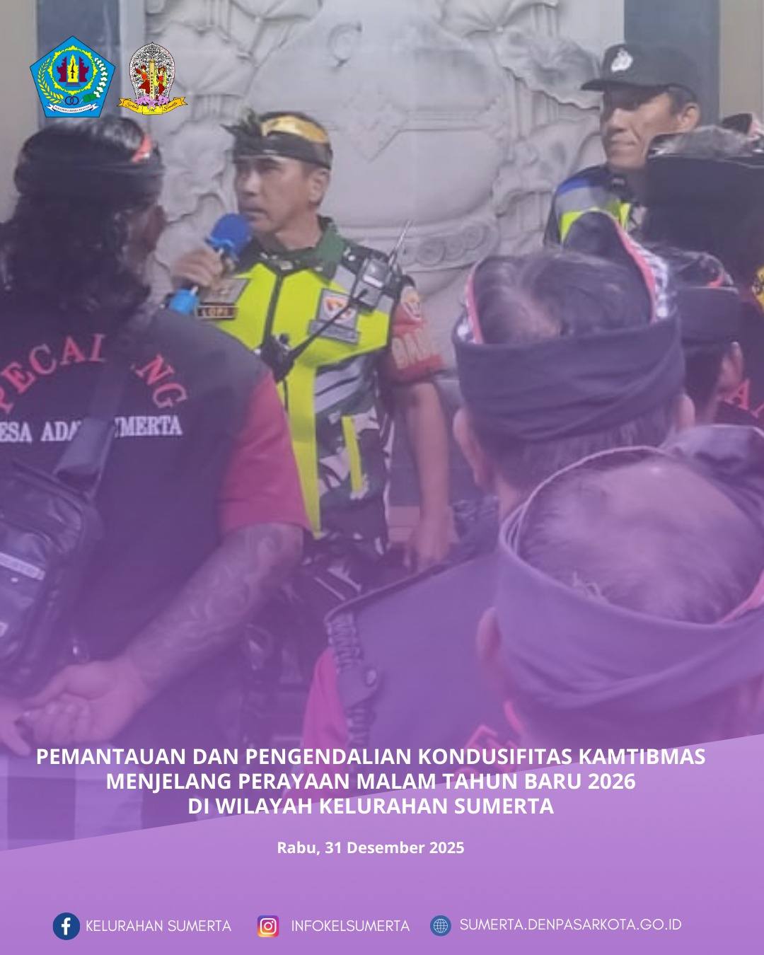  Pemantauan dan pengendalian kondusifitas kamtibmas menjelang perayaan malam Tahun Baru 2026