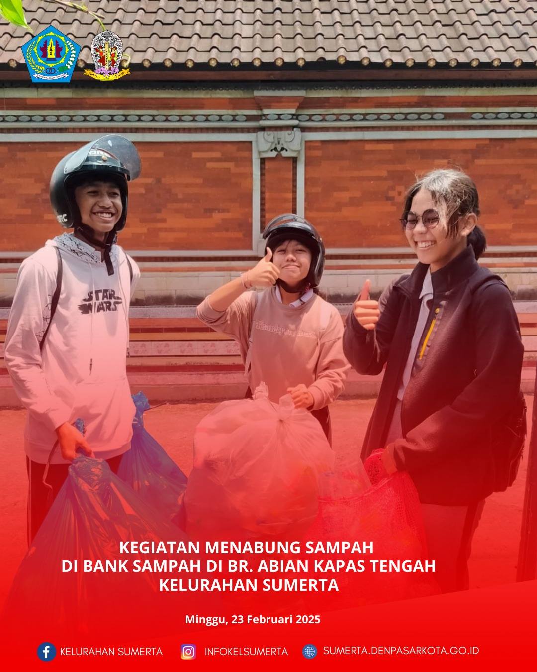 Giat peduli lingkungan melalui aktivitas menjadi nasabah sekaligus menabung secara berkala dan berkelanjutan di Bank Sampah "Nusa Indah Asri", Lingkungan Abian Kapas Tengah, Kelurahan Sumerta